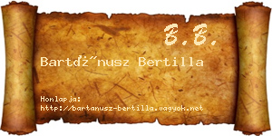 Bartánusz Bertilla névjegykártya